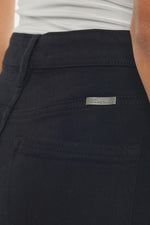 LA High Rise Black Denim Shorts