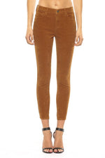 Corduroy Crop Skinny Pant- Caramel - POSH NOVA