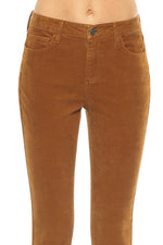 Corduroy Crop Skinny Pant- Caramel - POSH NOVA