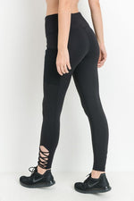 Highwaisted Cross Bottom Leggings - POSH NOVA