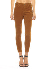 Corduroy Crop Skinny Pant- Caramel - POSH NOVA