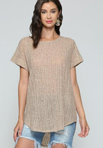 Vanessa Tie-Back Top-Taupe - POSH NOVA