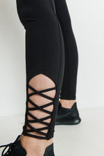 Highwaisted Cross Bottom Leggings - POSH NOVA