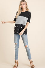Color Block Star Top - POSH NOVA