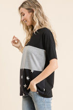 Color Block Star Top - POSH NOVA