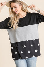 Color Block Star Top - POSH NOVA