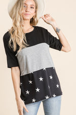 Color Block Star Top - POSH NOVA