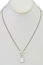 Lock Chain Necklace-Gold, Silver - POSH NOVA
