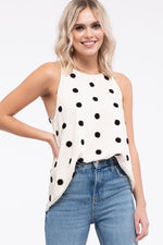 London Polka Dotted Halter Top - POSH NOVA