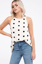 London Polka Dotted Halter Top - POSH NOVA