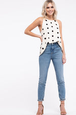 London Polka Dotted Halter Top - POSH NOVA