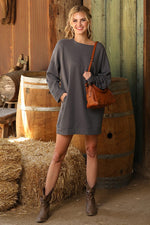 Cherish Me Waffle Knit Dress - POSH NOVA