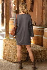 Cherish Me Waffle Knit Dress - POSH NOVA