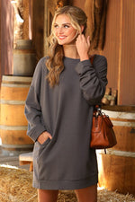 Cherish Me Waffle Knit Dress - POSH NOVA