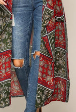 Katherine Kimono-Red/Green - POSH NOVA