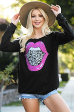 Maddie Lips Graphic Top - POSH NOVA