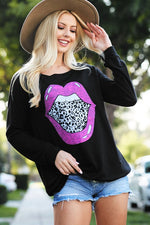Maddie Lips Graphic Top - POSH NOVA