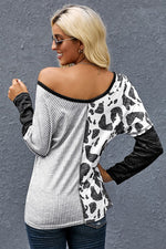 Paige Spotted Color Block Top - POSH NOVA
