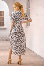 Leopard Maxi Dress with Slits - POSH NOVA