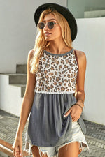 Leopard Babydoll Tank - POSH NOVA