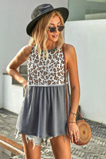 Leopard Babydoll Tank - POSH NOVA