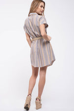 Dazed and Confused Shirt Dress - POSH NOVA