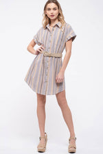 Dazed and Confused Shirt Dress - POSH NOVA