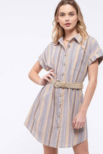 Dazed and Confused Shirt Dress - POSH NOVA