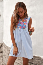 Floral Betty Striped Dress - POSH NOVA