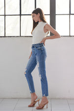 Wall Street High Rise Straight Leg Jean