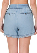 Chambray Cutie Frayed Shorts