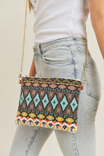 Aztec Crossbody and Wristlet Bag - POSH NOVA