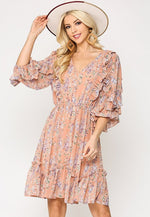 Veda Floral Chiffon Dress - POSH NOVA