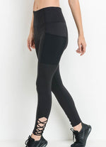 Highwaisted Cross Bottom Leggings - POSH NOVA