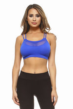 Posh Mesh Sports Bra- Royal Blue - POSH NOVA