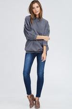 Stella Ballon Sleeve Knit Top - POSH NOVA