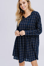 Plaid Hooded Dress - POSH NOVA