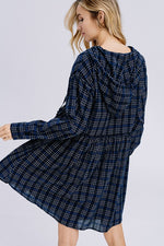 Plaid Hooded Dress - POSH NOVA