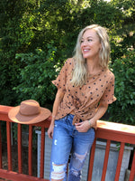 Star Print Peplum Top - POSH NOVA
