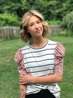 Sweet As Pie Puff Sleeve Top - POSH NOVA
