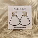 14K Fan Hoop- White Gold - POSH NOVA