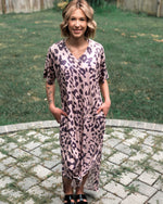 Leopard Maxi Dress with Slits - POSH NOVA