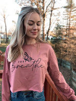 Just Breathe Long Crop Top - POSH NOVA