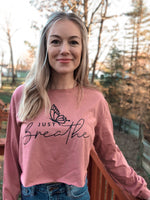Just Breathe Long Crop Top - POSH NOVA