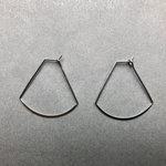 14K Fan Hoop- White Gold - POSH NOVA