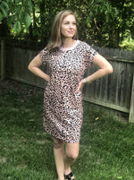 Pink Leopard T-Shirt Dress - POSH NOVA