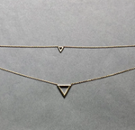 Layered Triangle Necklace - Gold - POSH NOVA