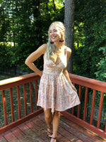 Flower Darling Spaghetti String Dress- White - POSH NOVA