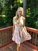 Flower Darling Spaghetti String Dress- White - POSH NOVA