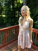 Flower Darling Spaghetti String Dress- White - POSH NOVA